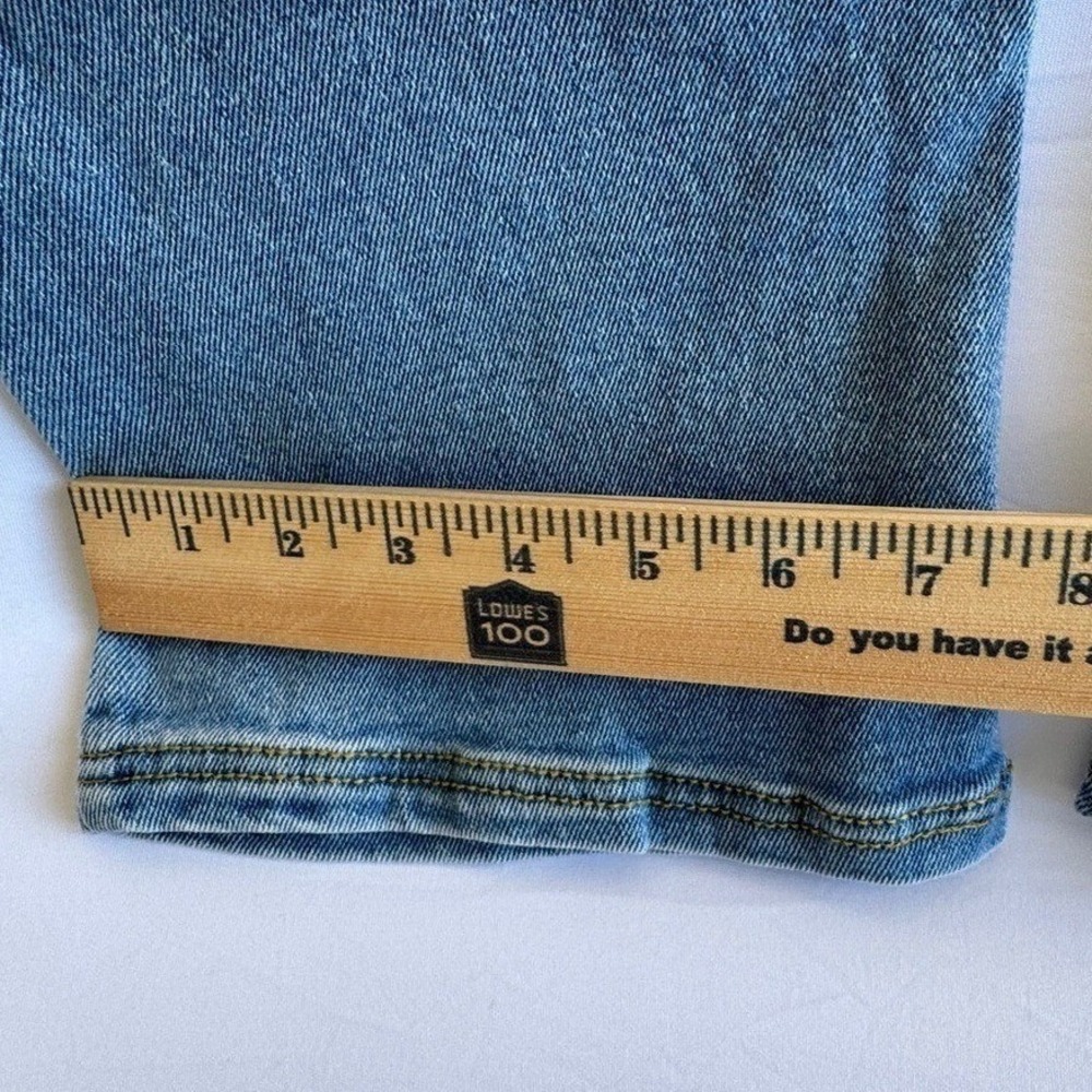 Martha Stewart Mid Rise Cropped Flare Jeans Chambray Blue MSA0133 Size 6 NEW - Picture 7 of 9